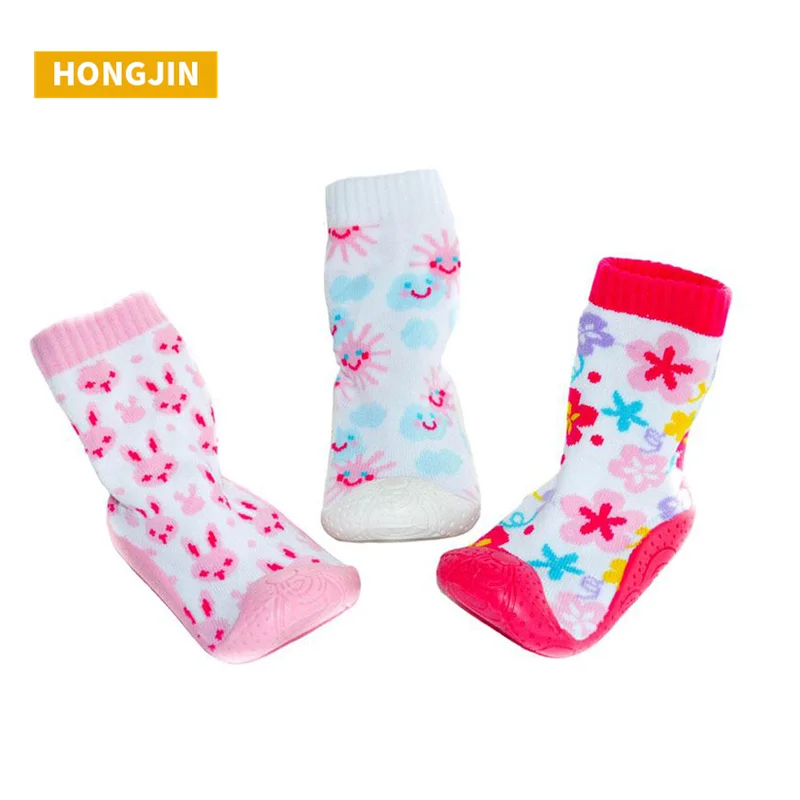 rubber bottom baby socks infant shoe socks non skid slipper socks for kids