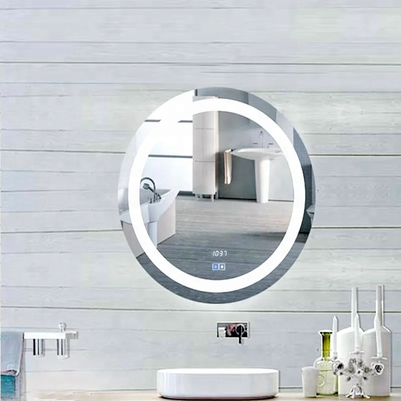 frameless fogless bathroom smart led mirror for hotel