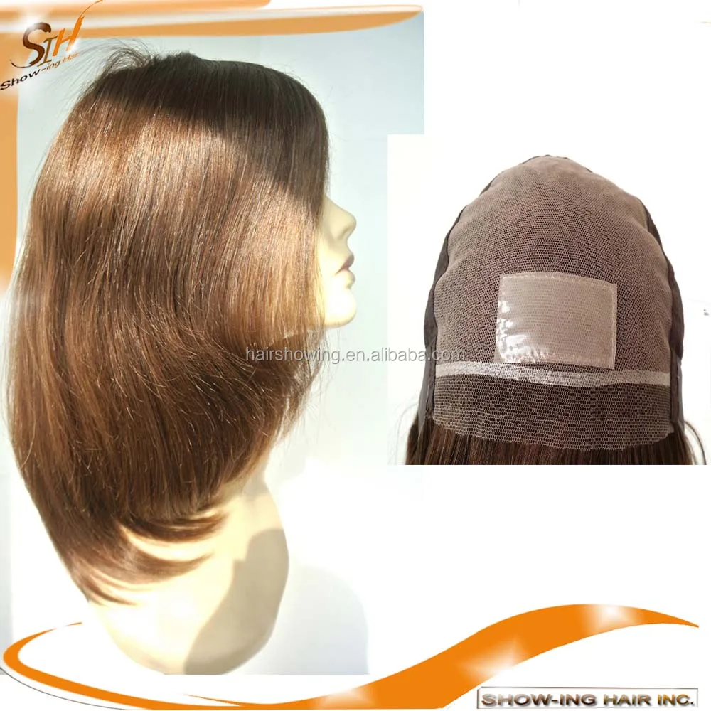 Full hand made, glue less cap wig, human hair wig medical wig