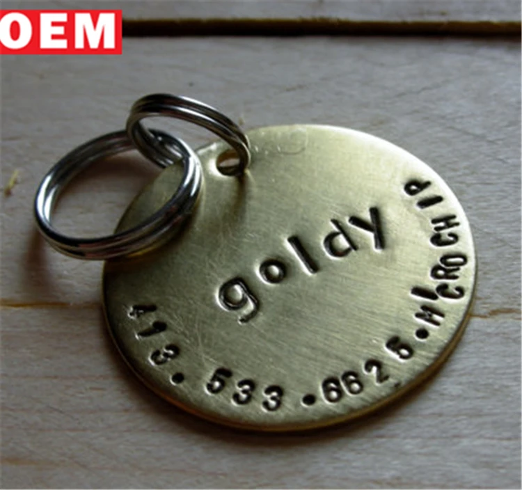 
Factory price handmade Round Dog Pet ID Tags Disc Dog tag name or Cat tag Engraved Free 