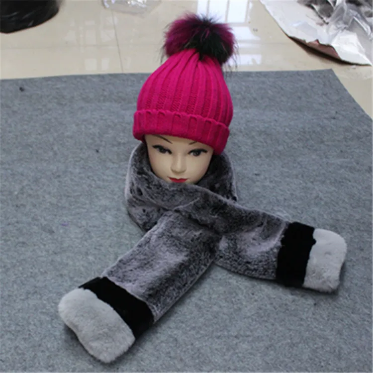 
Women Custom Colourful Faux Rabbit Fur collar Fake Fur Scarf 