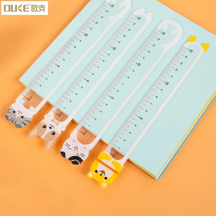 Cute doll printing clear custom plastic acrylic ruler