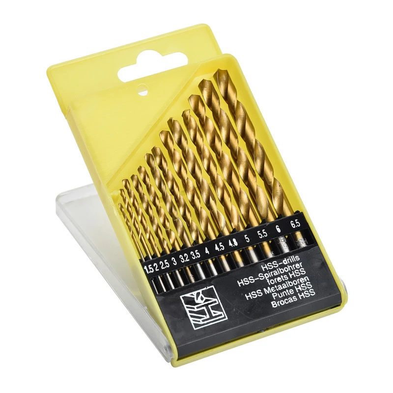 set of 13pcs high speed steel drills bits 4241 straight shank twist drill hole opener for woodworking plastic iron aluminum part