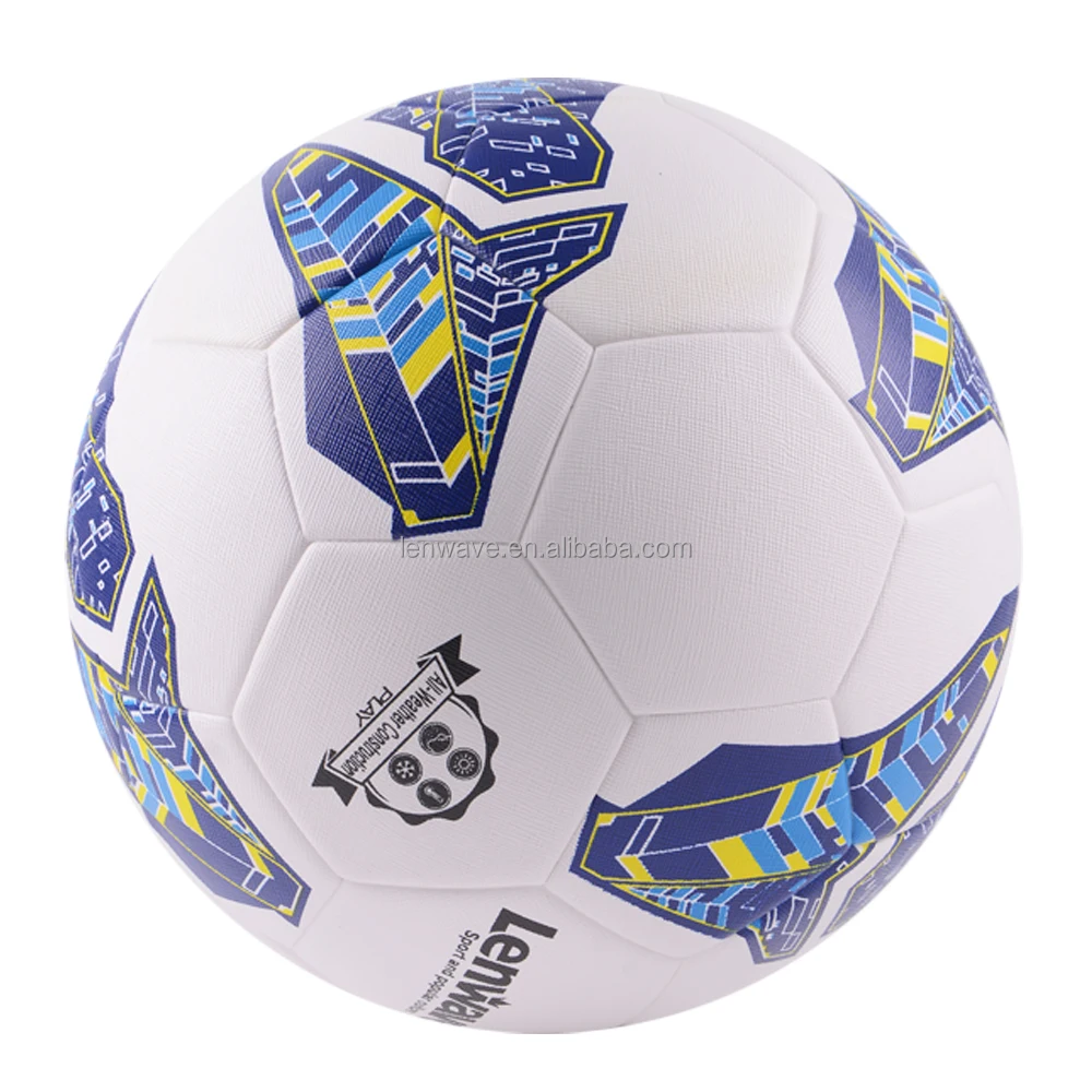 Lenwave branded soccer balls deflated packing thermal bonded custom soccer ball