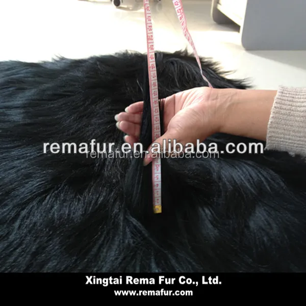 China factory wholesale straight Long Hair Sheep and Goat Skin Plate in 15 cm up