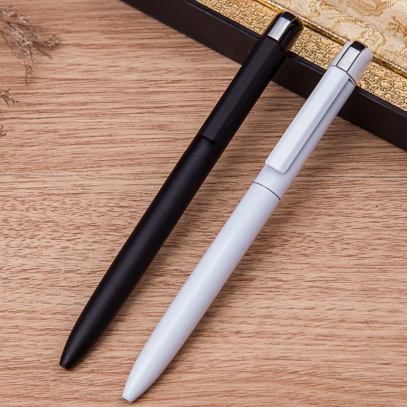 Hot sale promotion black and white metal pen luxurious metal ball pen with gift box, promotional pen with logo