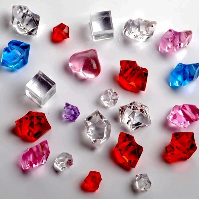 wholesale party supplies filler acrylic diamond confetti wedding table centerpieces acrylic ice stone