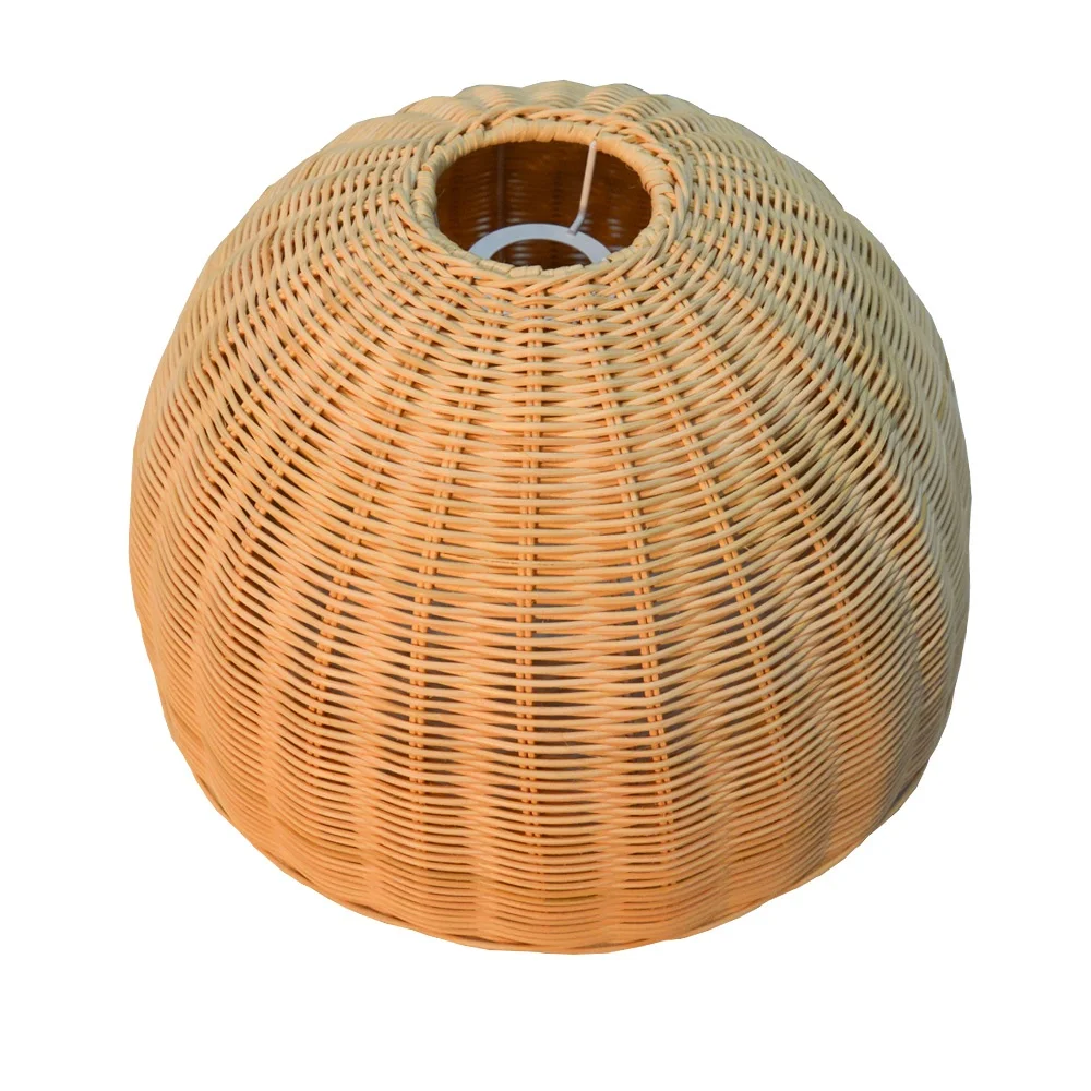 USA diy dome half moon yellow rattan bedroom decoration ceiling lampshade