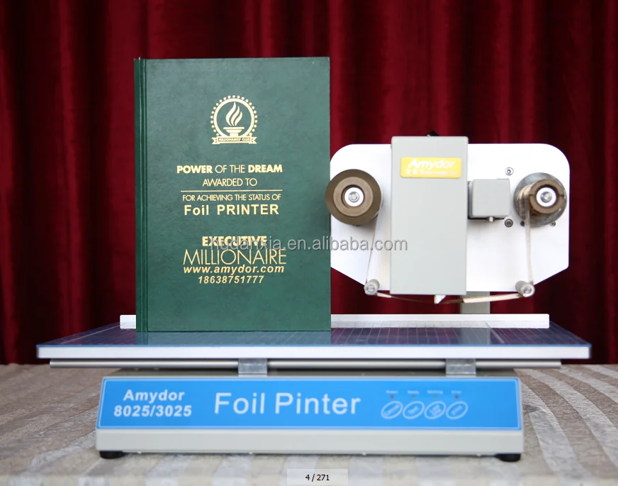 high quality Digital /electric/automatic flat 3025 hot stamping gold/silver aluminum foil printer
