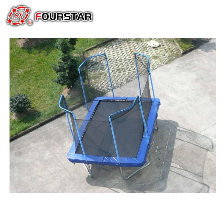 Cheap Rectangle Trampoline square trampoline with safety net