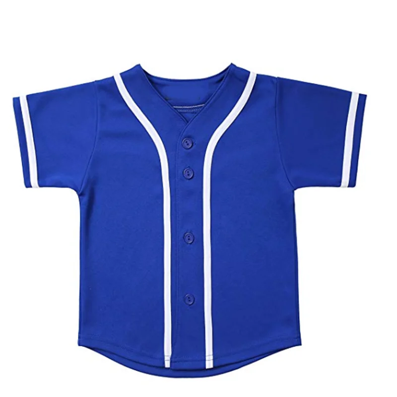 Kids short sleeve throwback baseball shirt team baseball jersey