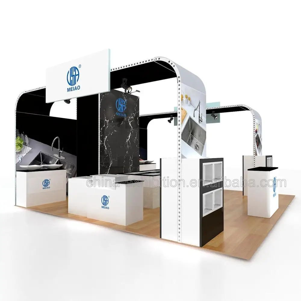 Customized Exhibition Booth Design 20X20 Portable Standard art trade show Booth Display Stand