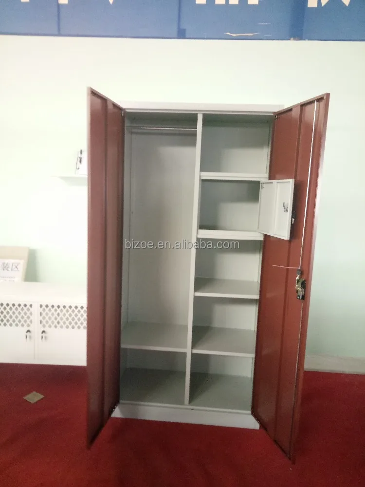 Best Sale Bedroom 2 Door Metal Locker Steel Furniture Iron Almirah Cupboard Designs