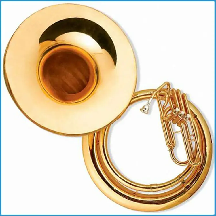 
gold lacquer Bb key sousaphone, c key china sousaphone, brass sousaphone 