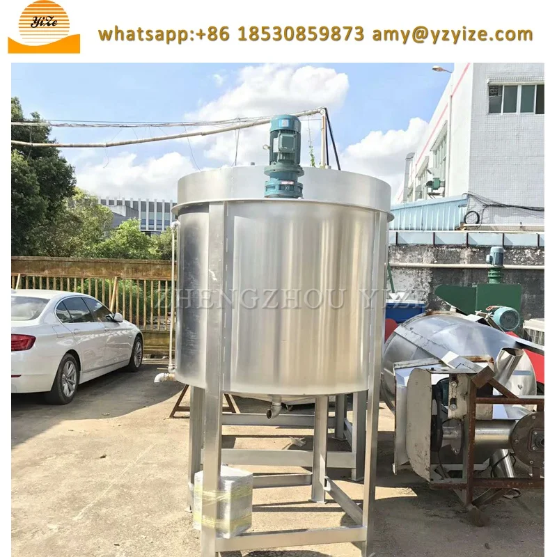 stainless steel 100l mixing tank with agitator yogurt mixer fruit juice mixing machine