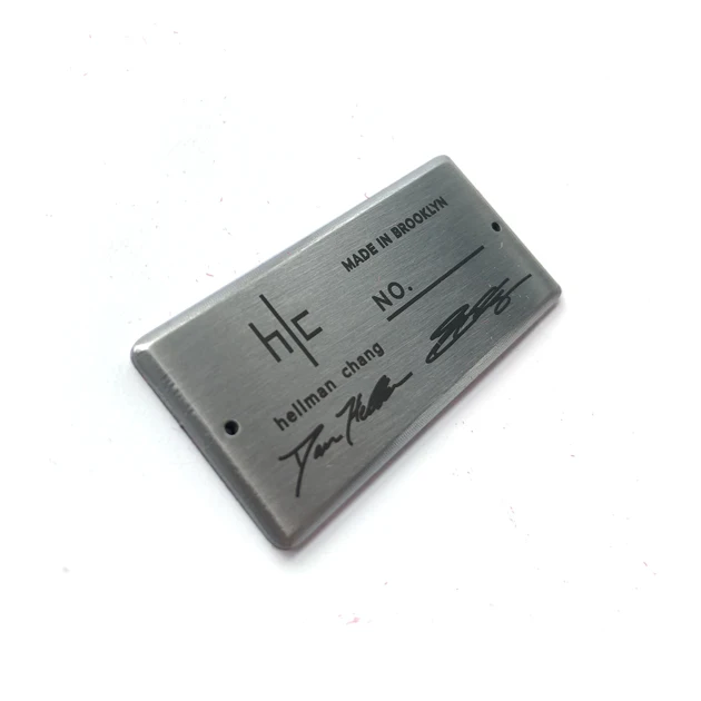 
High Quality Custom Metal Furniture Plate, Laser Engraved Logo 