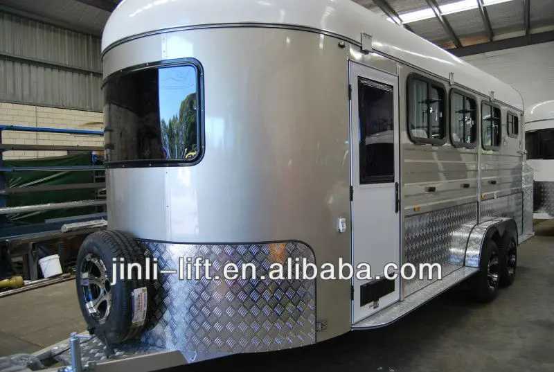 
angle load horse float, luxury camper float for 3 horses 