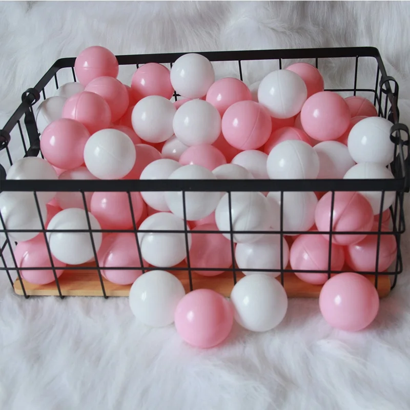 Пластиковые шарики для игровой площадки, 5 см, 5,5 см, 6 см, 6,5 см, 7 см, 8 см