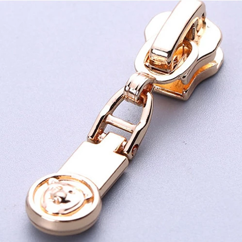
m5 zipper slider fancy zip slider gold for shoes bags and clothing 