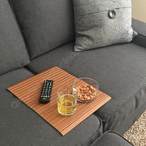 
Flexible removable Wooden Sofa Armrest Roll Up Tray Table 