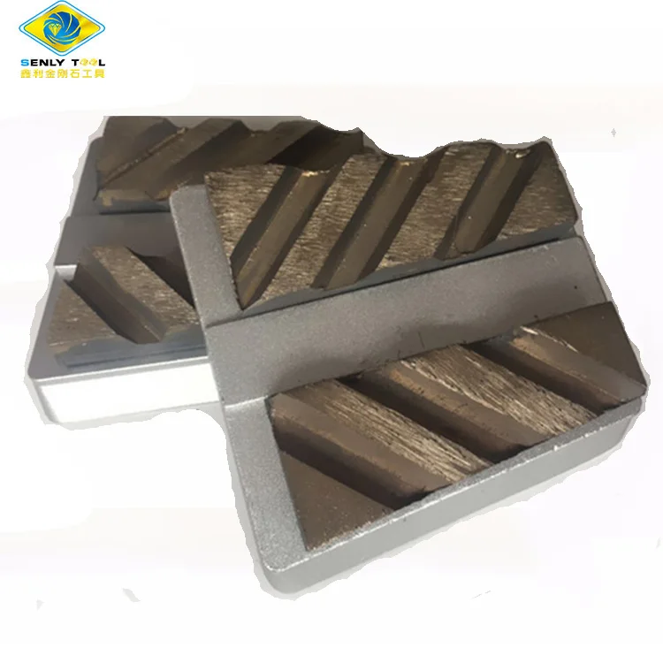 Metal Bond 8 Segments Diamond Grinding Block Frankfurt Abrasive For Marble