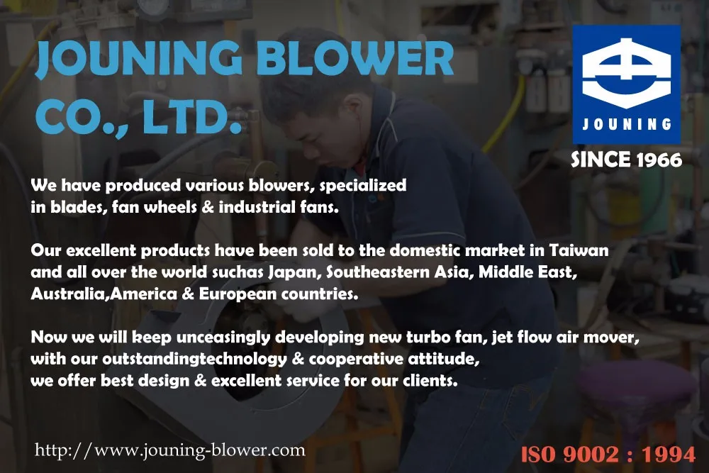 Taiwan Jouning SIROCCO Centrifugal FAN JSD-55S 2P industrial Blower and ventilation fan