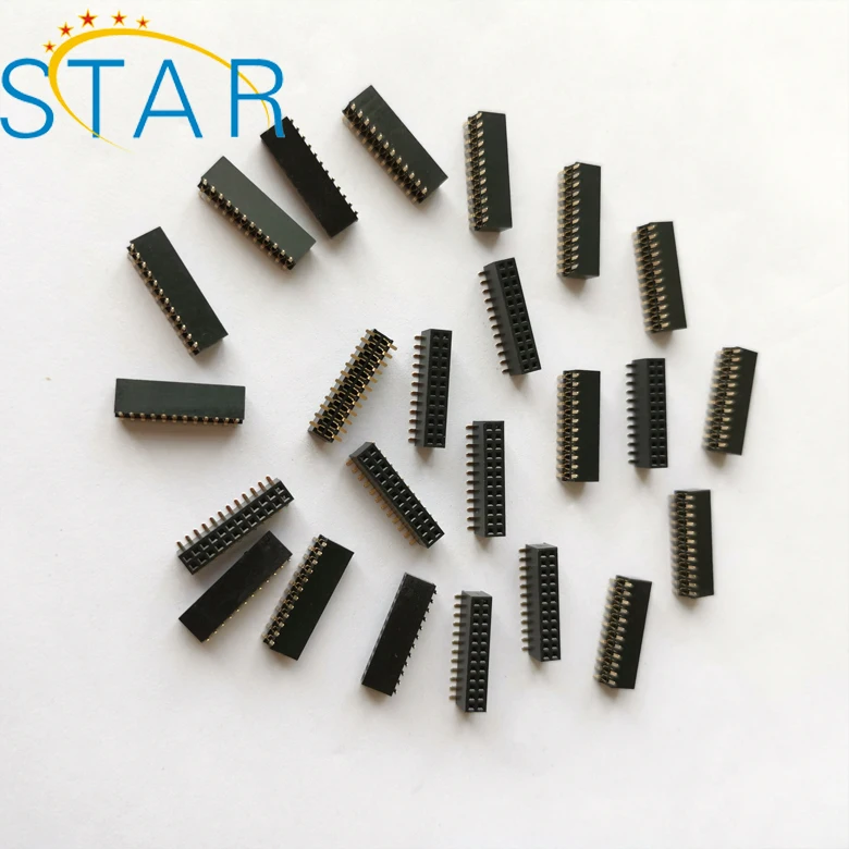 High Quality 2*12P 1.27mm Pitch Electric PCB Female Header