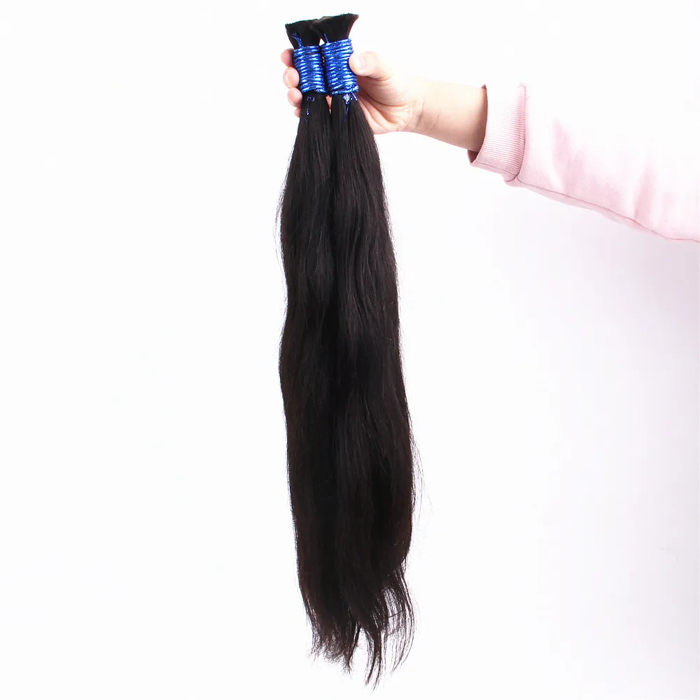 10A Virgin Raw Unprocessed Indian Human Hair Bulk Without Weft