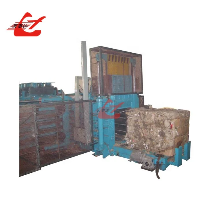 
High efficiency large-sized full automatic baler for used cardboard&waste paper with conveyor 