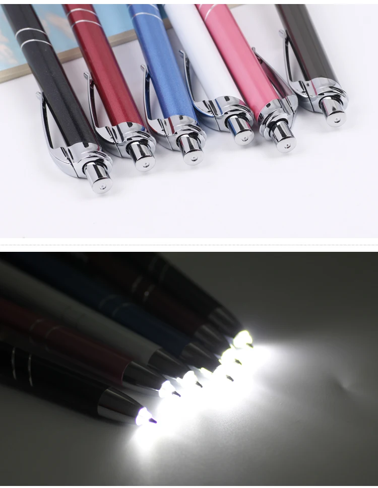 Promotional 2 in 1 laser pointer led flashlight pen with led light ballpoint pen