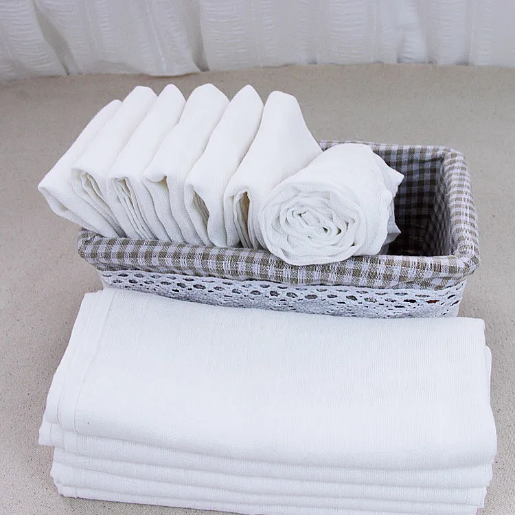 Washable Muslin Baby Cloth Diapers With Good Breathability 100 Cotton Folding Diapers For Newborn