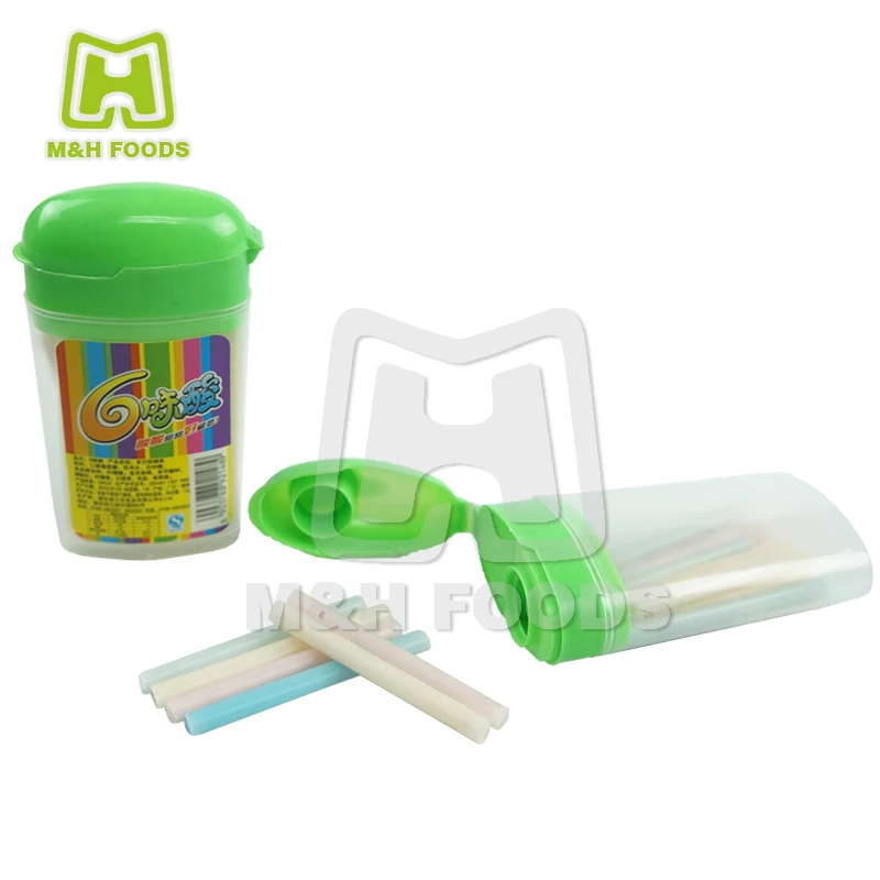 Six Fruit Flavors CC Candy Lollipop in Bottle