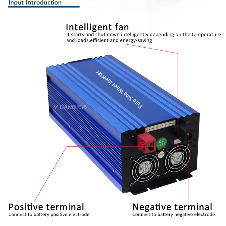 8000 Watt Max Continuous Power 16000 Watt Peak Heavy Duty Pure Sine Wave Inverter 12V DC to 120V AC 60HZ Truck/RV Convert