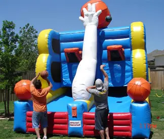 Outdoor Sport Double Hoop Inflatable Basketball Game, Basketball Toss Sport Game For Sale