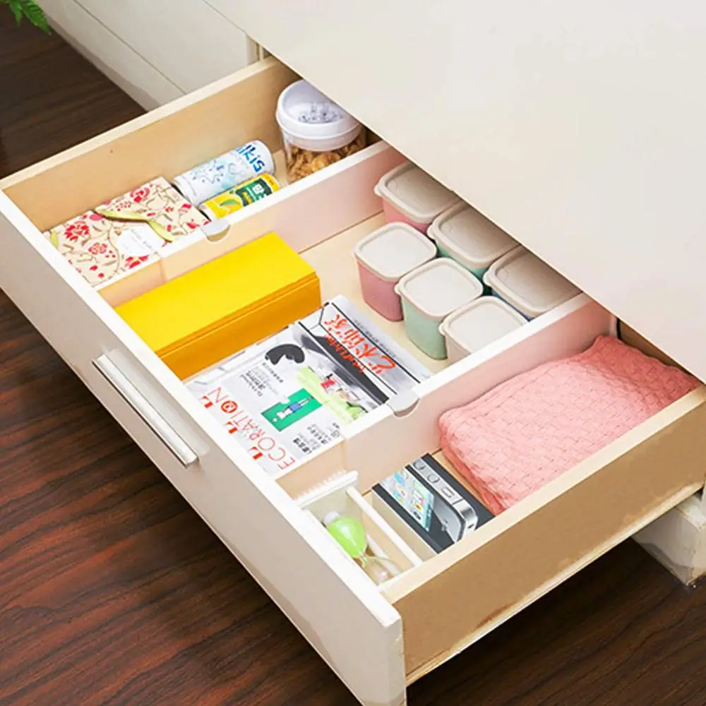 
Inno-Crea Adjustable Plastic Cutlery Drawer Tray Divider Organizer 