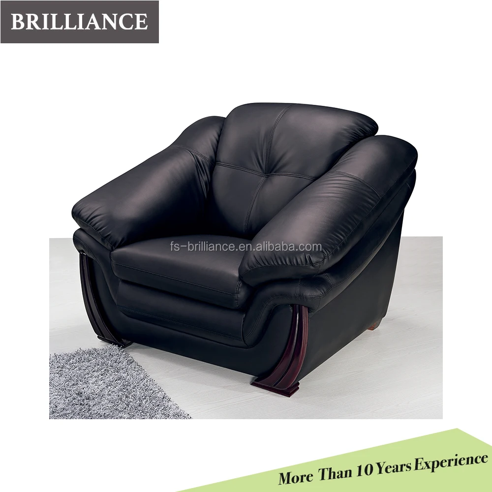 Popular office sofa set wooden leg PU leather boss sofa set