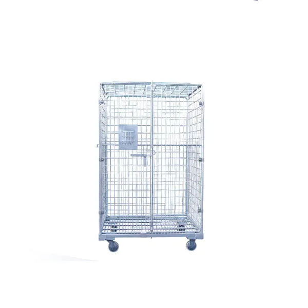 Warehouse transport demountable galvanized wire mesh roll container, rolling trolley, hand carts