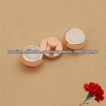 Серебряный медных сплавов электрические контакты для djustable биметаллического термостата