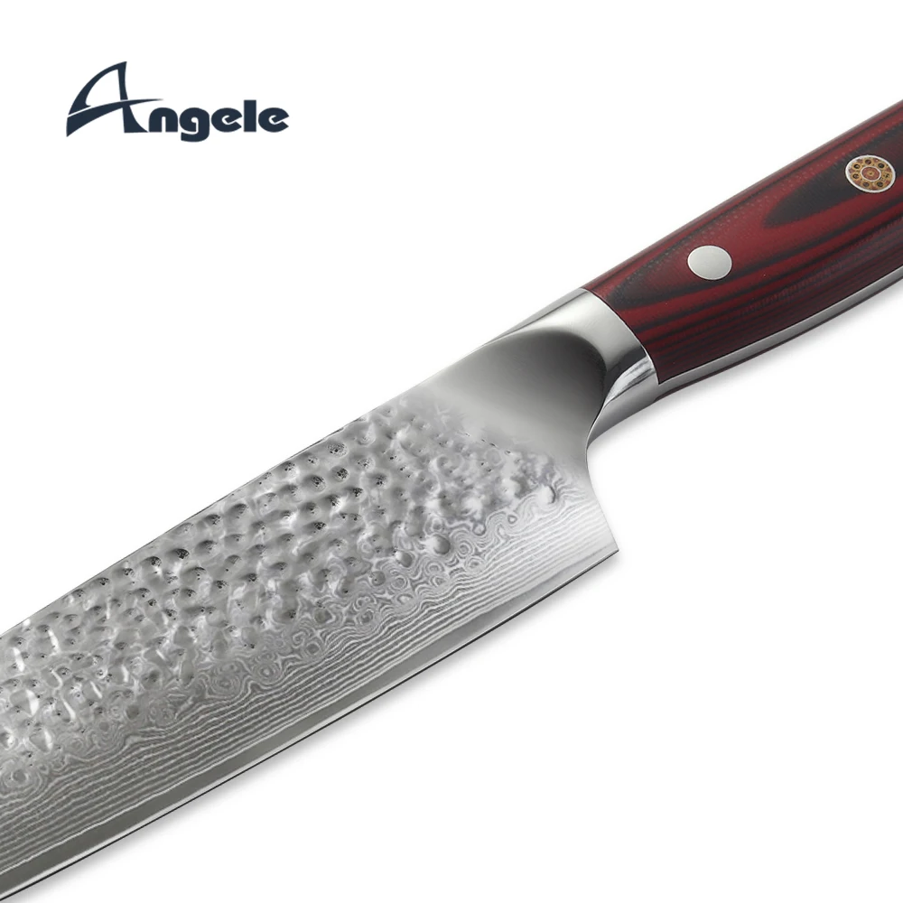 kitchen damascus knife japan chef knives damascus hammer 67 layers blade