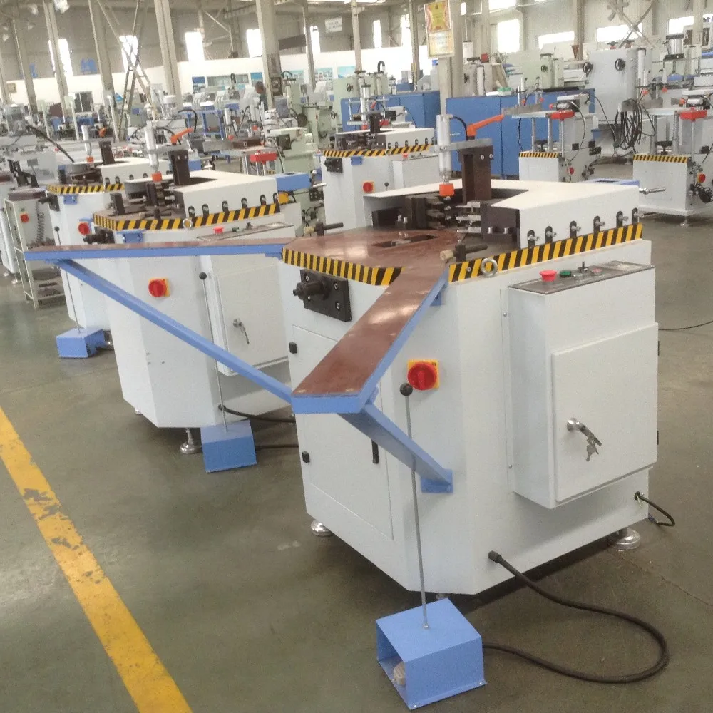 Aluminum door window pneumatic corner crimping machine