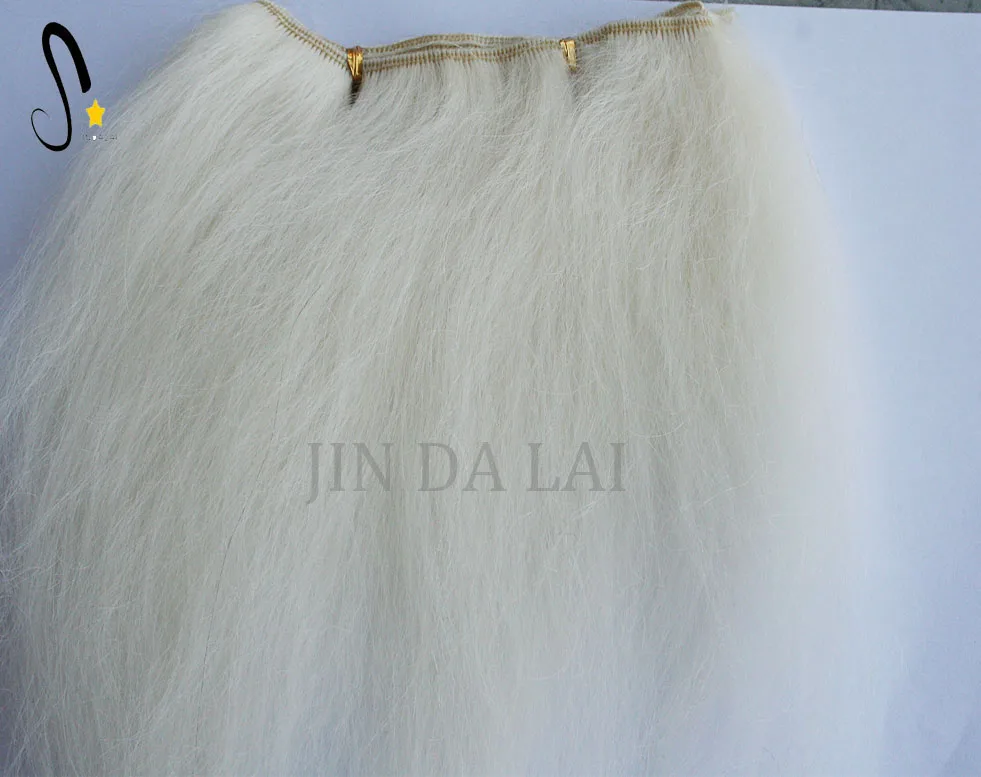 Wholesale High Quality for Mohair Weft for DIY Doll Wigs Deep Wavy Mohair Hair Topper Wig