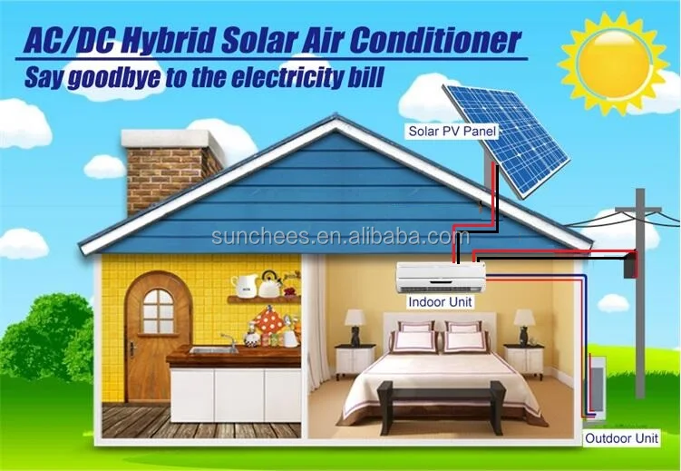 Гибридный солнечный кондиционер, цена AC split wall 24000btu, Кондиционер