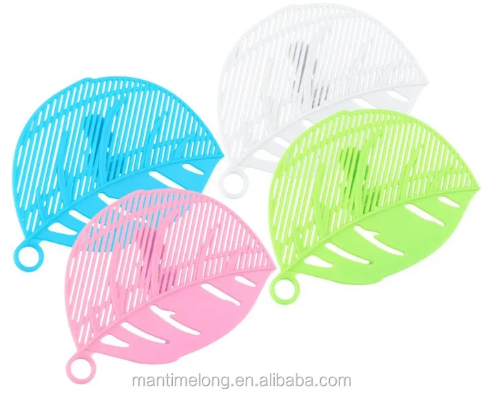Leaf Shape Rice Wash Sieve Beans Peas Cleaning Gadget Kitchen Clips Tools