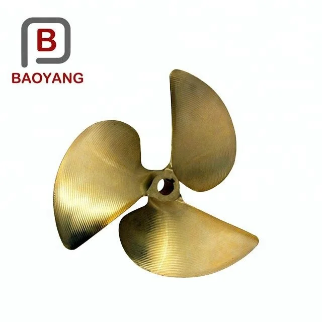 Large Fishing Marine Inflatable High Speed Brass Bronze 3 Blade Propeller Boat Propeller