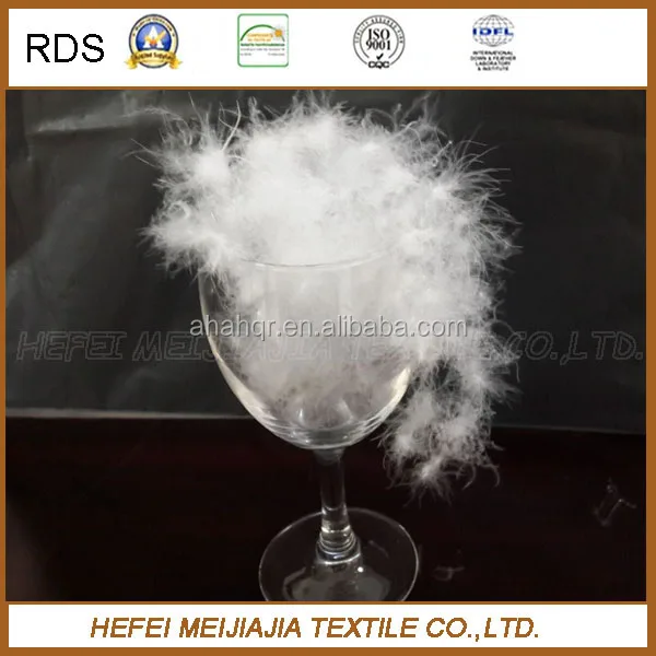 
RDS washed white duck down feather for filling 90% 