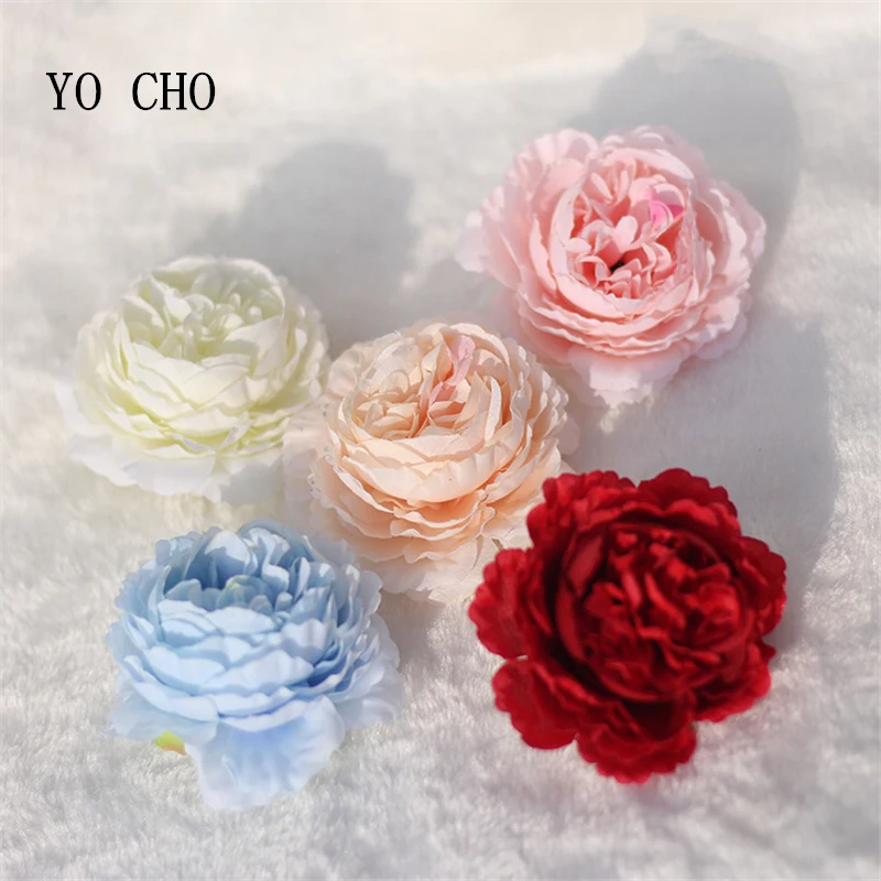 
High Quality Artificial Flower Silk Peony Head Artificial Peony Wedding Backdrop Wall Decoration Home Party Silk Rose Peony 