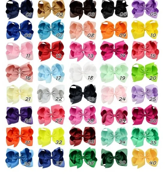 
Customized Baby Color Ribbon hair bow with clip 