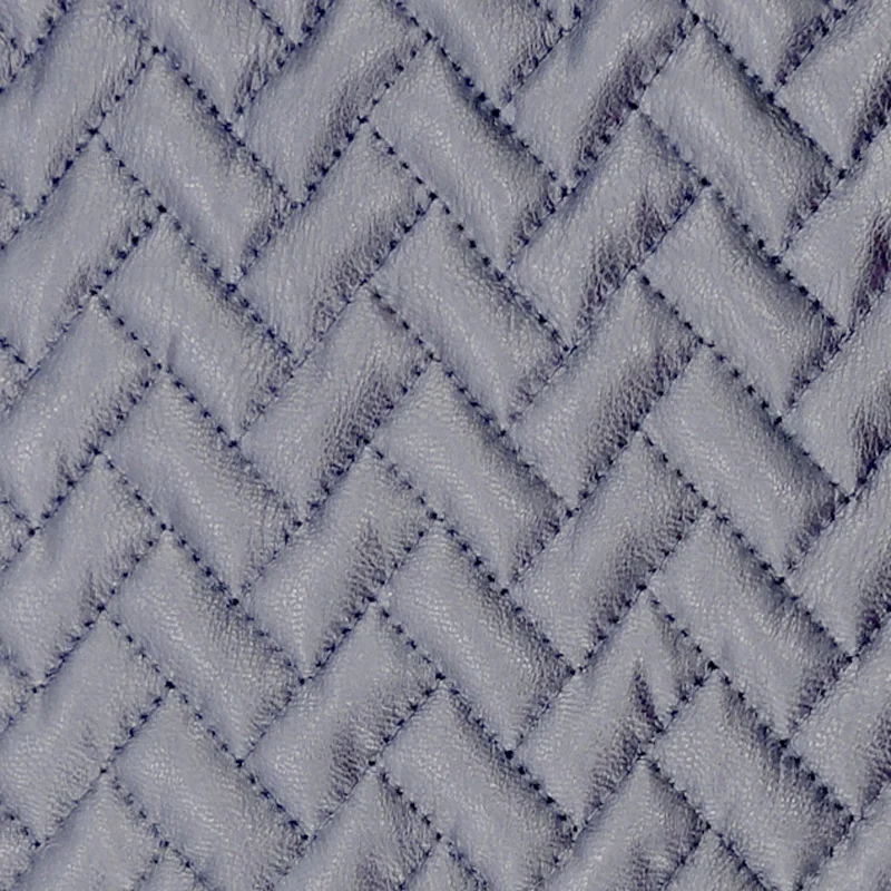 
Silk Like Polyester Batting Padded Leather Quilt Jacket Fabric with Twill Pattern 