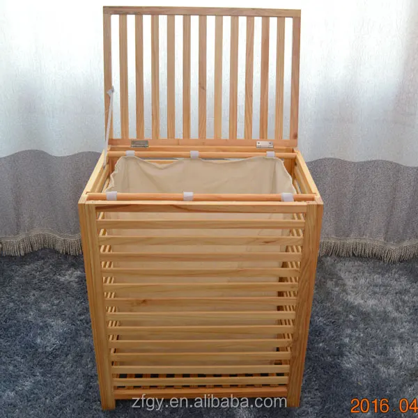 Real wood the laundry basket pine laundry basket place bin wooden basket garbage sorting