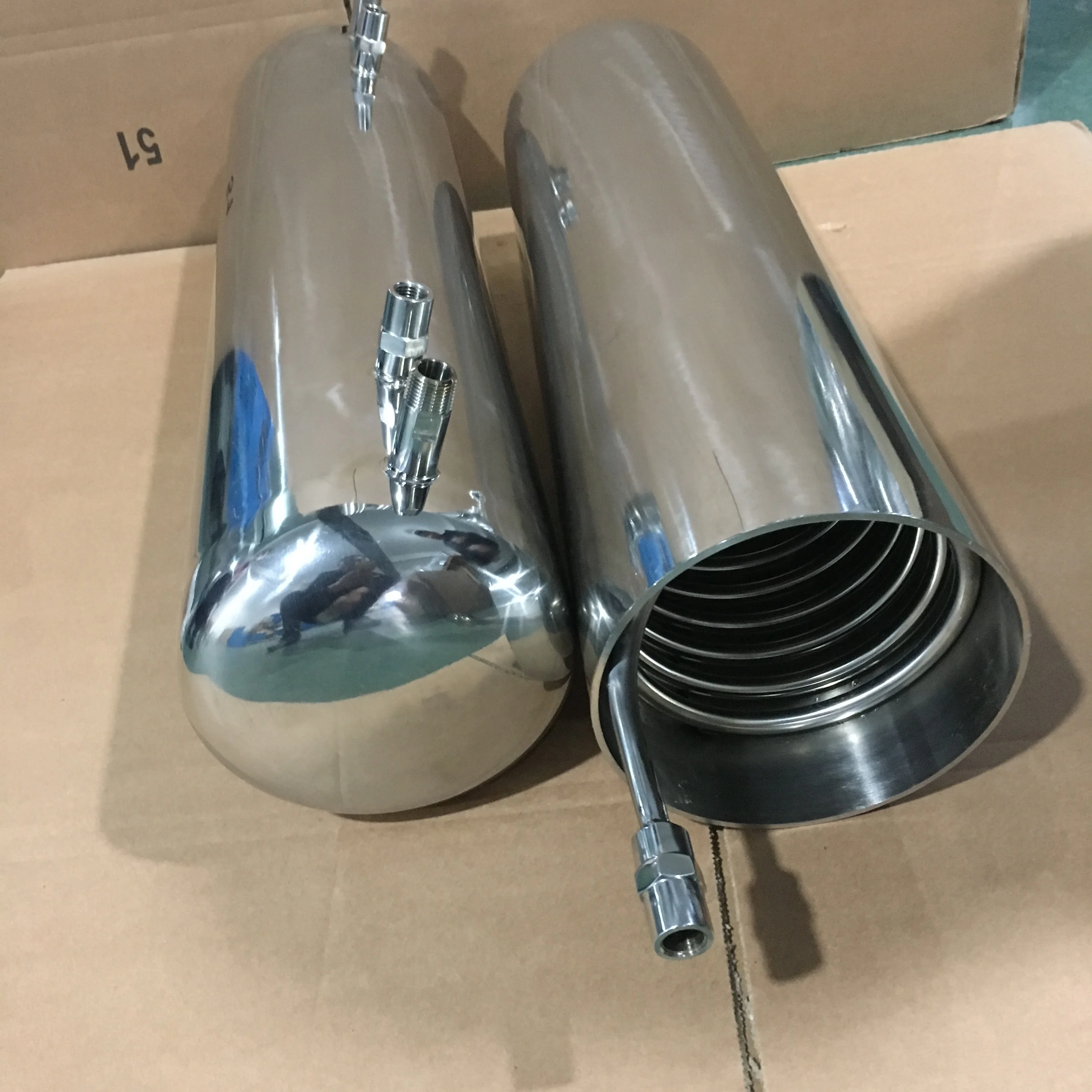 30lbs Tri Clamp Flat end lid with condensing coil use for closed Loop extractor